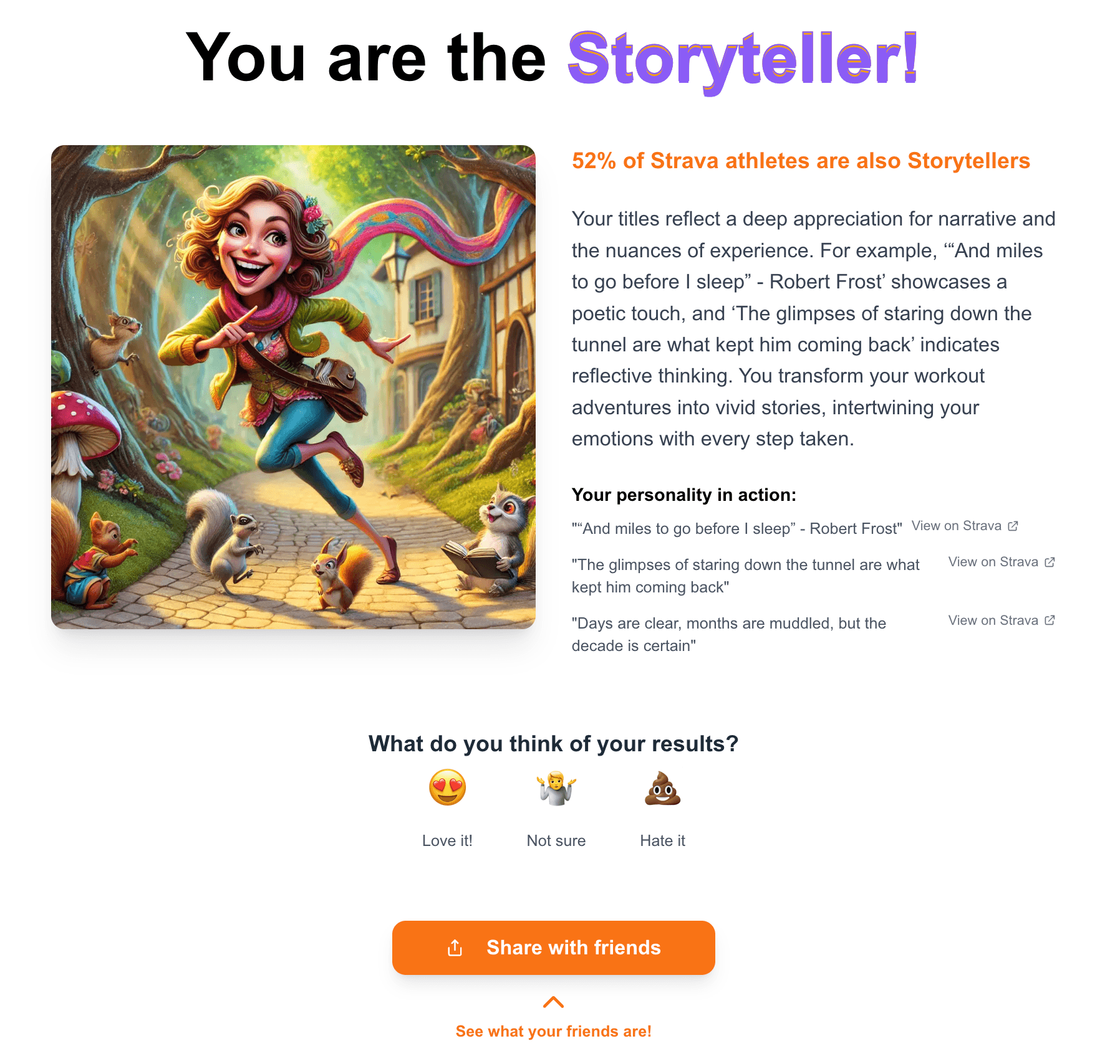 Strava Personality Result