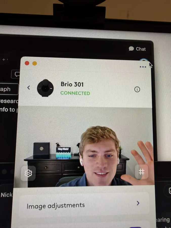 LED display greeting Nick