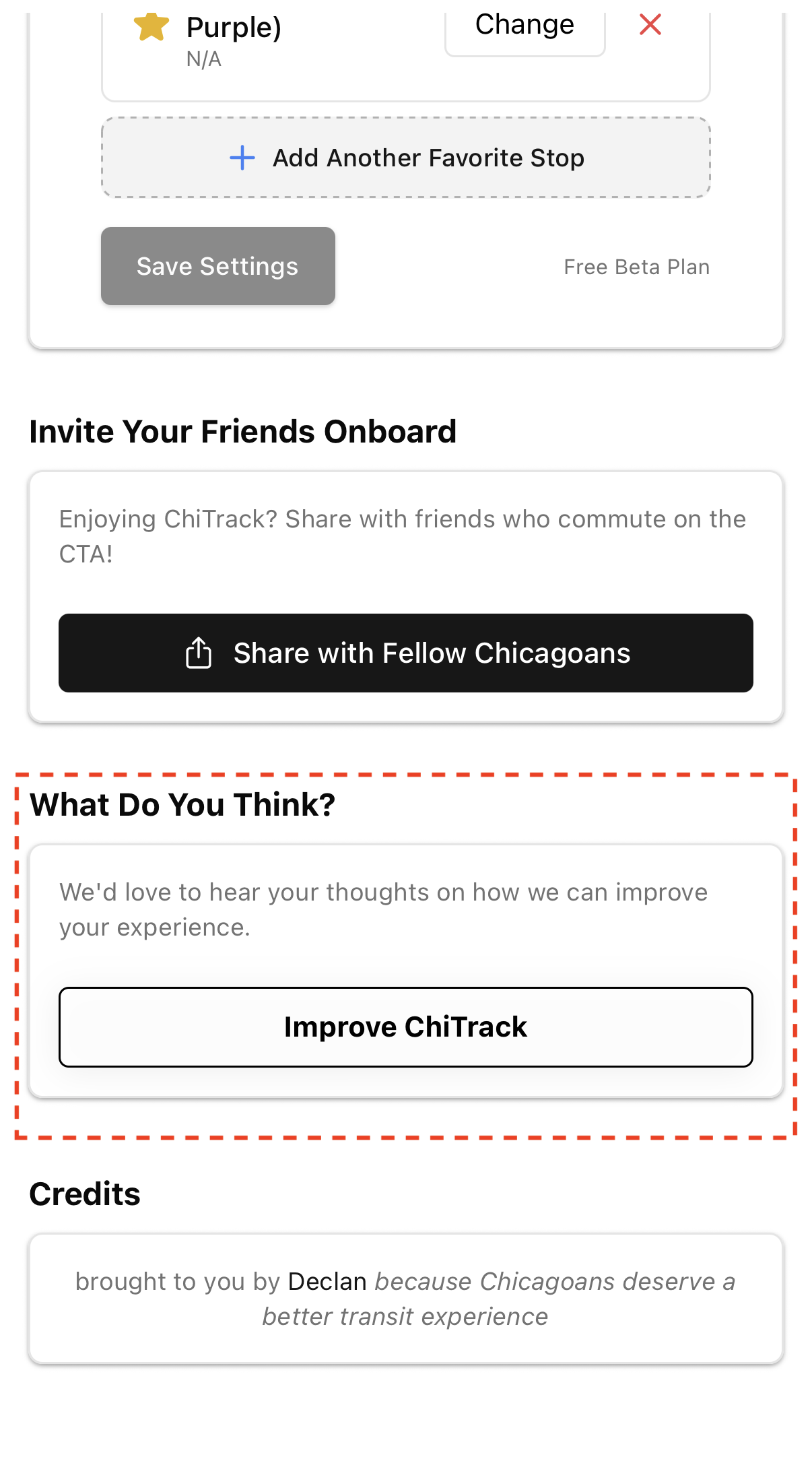 Chitrack post-run feedback survey